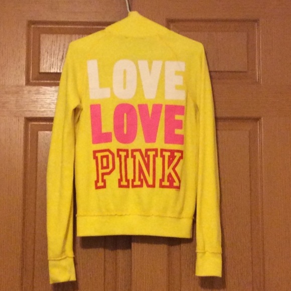 PINK Victoria's Secret Tops - LOVE LOVE PINK- Full Length Zip-Up